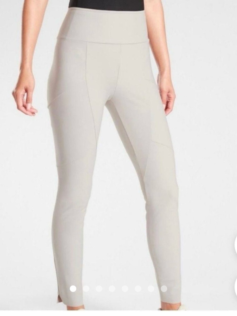 ATHLETA Stellar City Tight Light Gray/Taupe, Size 6 EUC